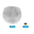 thumbnail image 3 of Unique Bargains Fluffy Soft Faux Fur Pom Poms for Hats with Snap Button, Grey 6Pack, 3 of 7