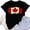 Noir, variante sur Gyexs T-Shirt Graphique pour la Fête du Canada, Confortable et Décontracté, Manches Courtes, Col Rond, Haut pour Femme, T-Shirt Imprimé (Blanc et G)
