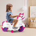 thumbnail image 4 of Costway 12V Kids Ride on Unicorn Toy with Training Wheels Music One-button Start Horse Toy Red, 4 of 10