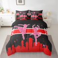 thumbnail image 2 of YST Graceful Princess Ballet Comforter Set, 7-Piece, Dance Theme, Full, Black Red, 2 of 4