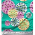 thumbnail image 1 of Soimoi Velvet Fabric Mandala Ethnic Fabric Prints by Yard 58 Inch Wide, 1 of 3
