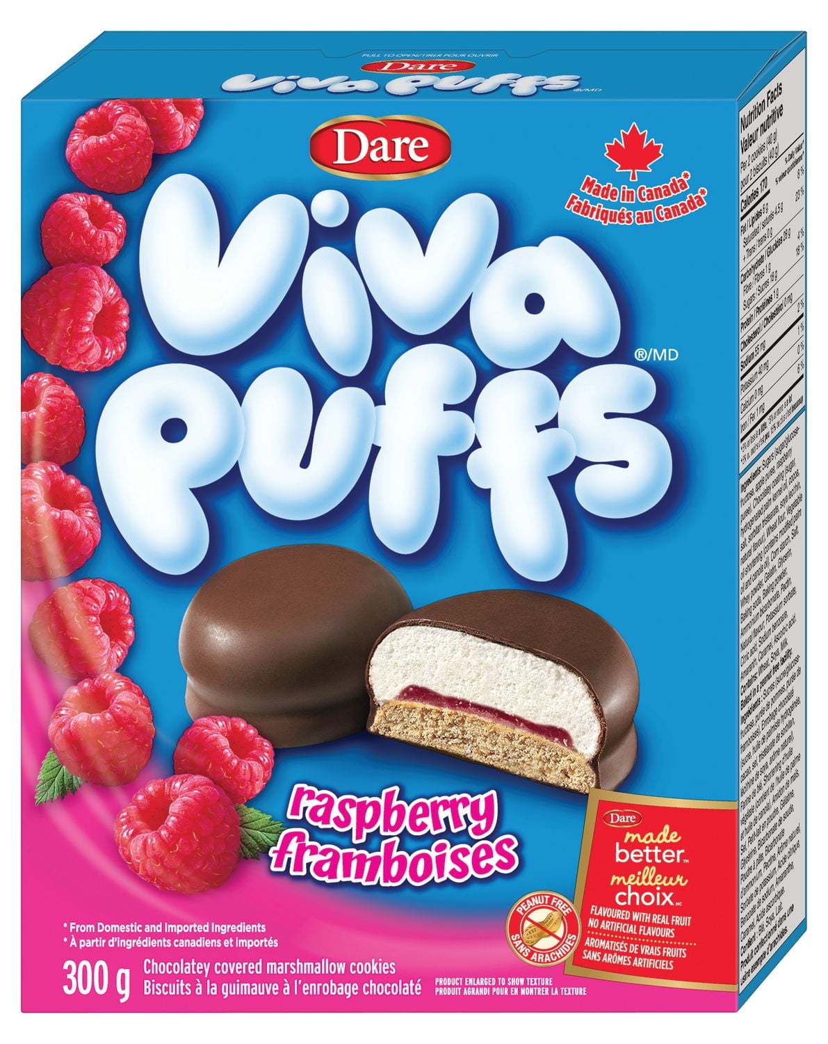 Viva Puffs Raspberry Cookies, Dare