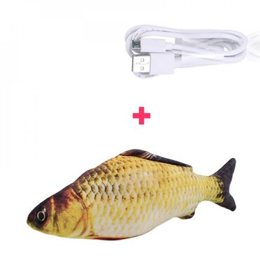 Cat USB Charger Toy Fish Interactive Electric floppy Fish Cat toy Realistic Pet Cats Chew Bite Toys