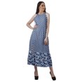 thumbnail image 2 of Moomaya Robe Imprimée Femme Fête Mariage Tenue de Fête Col Licou Robe Maxi en Rayonne, 2 of 4