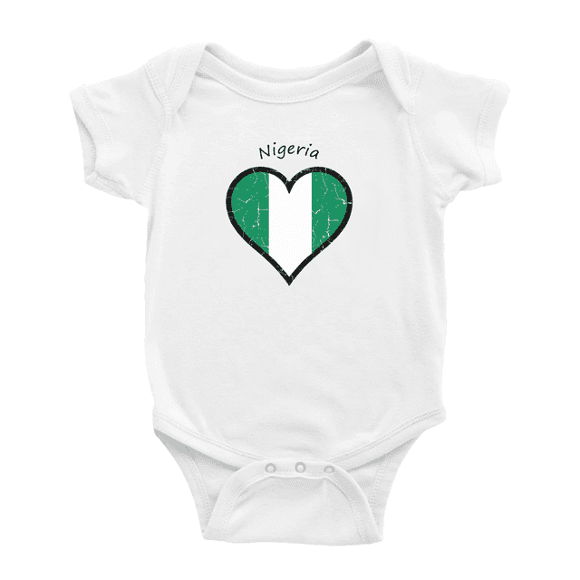 Cache-couche Mignon avec Cœur et Drapeau du Nigeria pour Bébé Garçon Fille