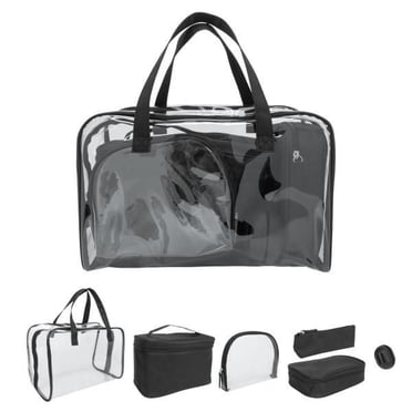 Equate Beauty Cosmetic Bag - Value Set - Black