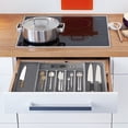thumbnail image 4 of Back to School!Large Expandable Silverware Drawer Organizer,Silverware Organizer,Kitchen Drawer Organizer Expandable,Utensil Holder Cutlery Tray for Kitchen Utensil and Flatware Bedroom Office, 4 of 8