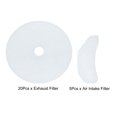 thumbnail image 3 of Unique Bargains Universal Cloth Dryer 20pcs Exhaust Filter 5pcs Air Intake Filter, White for Clothes Dryer Filter Replacement, 3 of 5