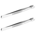 thumbnail image 3 of CIMAXIC 2pcs Stamp Tweezers Stainless Steel Philately Stamps Collector Tools Flat Paddle End Stamp Tongs Tweezers,4.33"X0.39"X0.39", 3 of 5