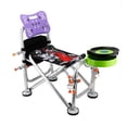 thumbnail image 1 of Fishing Chair, 6 Levels Height Adjustable Folding Fishing Director Chair Breathable Collapsible Aluminium Alloy  For Outdoor Upgrade Version, 1 of 3