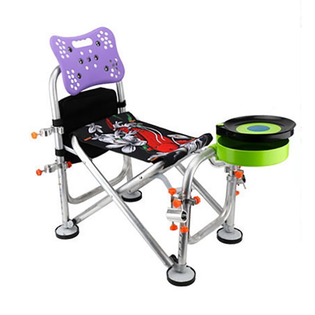 Fishing Chair, 6 Levels Height Adjustable Folding Fishing Director Chair Breathable Collapsible Aluminium Alloy For Outdoor Upgrade Version