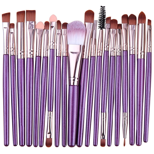 HHBEAUTY Makeup Brushes 20 Pcs Makeup Kit, Multi-functional Makeup Tool Set with 20 Pcs Makeup Brush Foundation Brush Make up Brushes Set, Purple