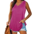 thumbnail image 1 of Womens Tank Tops V-Neck Basic Casual Flowy Summer Sleeveless T-Shirt, 1 of 8