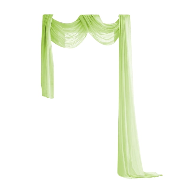 VogueV Rideaux Transparents - Habillages de Fenêtre Filtrant la Lumière (Multicolore) Vert