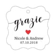 thumbnail image 1 of Darling Souvenir GRAZIE Thank You Wedding Favors Gift Paper Tag Custom Party Hang Tags-White-100 Tags, 1 of 1