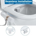 thumbnail image 3 of Bidet Accessoire de Toilette Non Électrique avec Doubles Buses, Pression d'Eau Réglable et Entrée en Acier Inoxydable – Bidet d'Eau Froide Ultra Mince pour le Nettoyage Féminin et des Arrière, 3 of 6