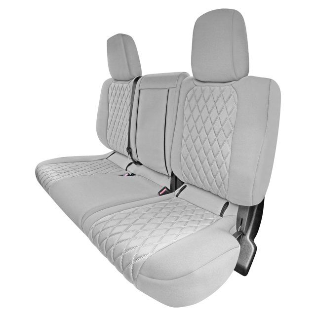 For 2022-2024 Nissan Frontier FH Group Custom Fit Neoprene Car Seat Covers Wateropoof - Solid Gray Rear Seat