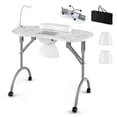 thumbnail image 1 of Costway Table de Manucure Pliable et Portable avec Collecteur de Poussière, Lampe DEL, Sac de Transport, Blanc, 1 of 10
