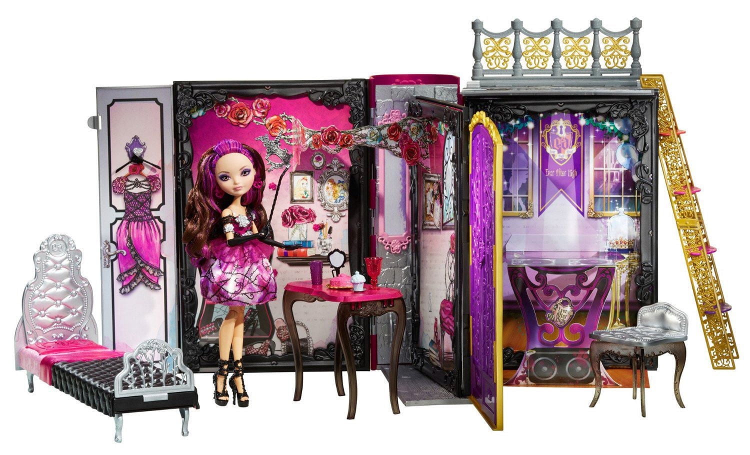 Ever After High – Coffret poupée Briar Beauty et mobilier de bal masqué de Thronecoming