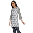 thumbnail image 2 of Moomaya Poly Crepe Mini Kurta Summer Tunic Printed Short Kurtis For Women, 2 of 5