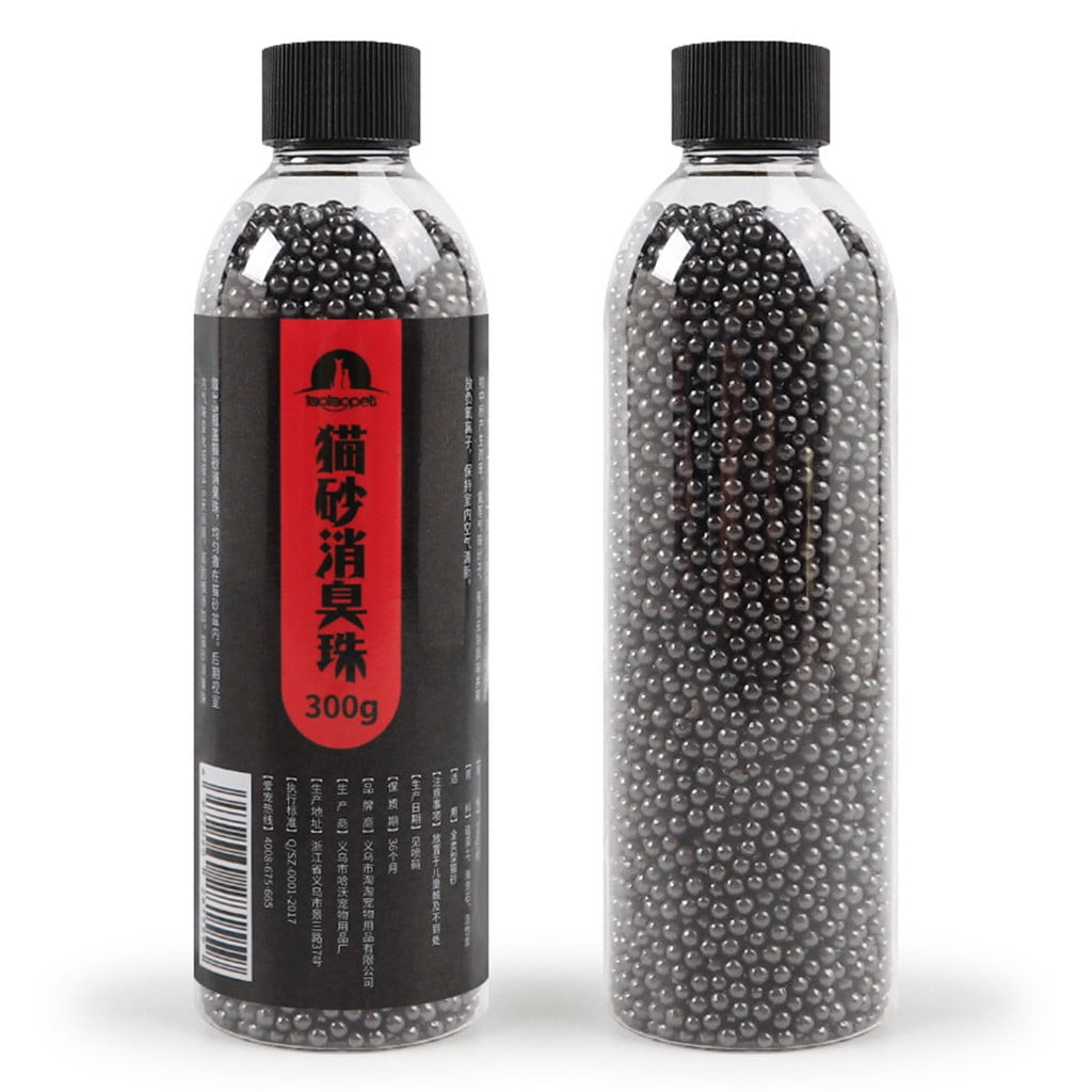 Cat Litter Deodorant Beads Activated Charcoal Absorbs Tight Odor Cat Stink Bead, Black