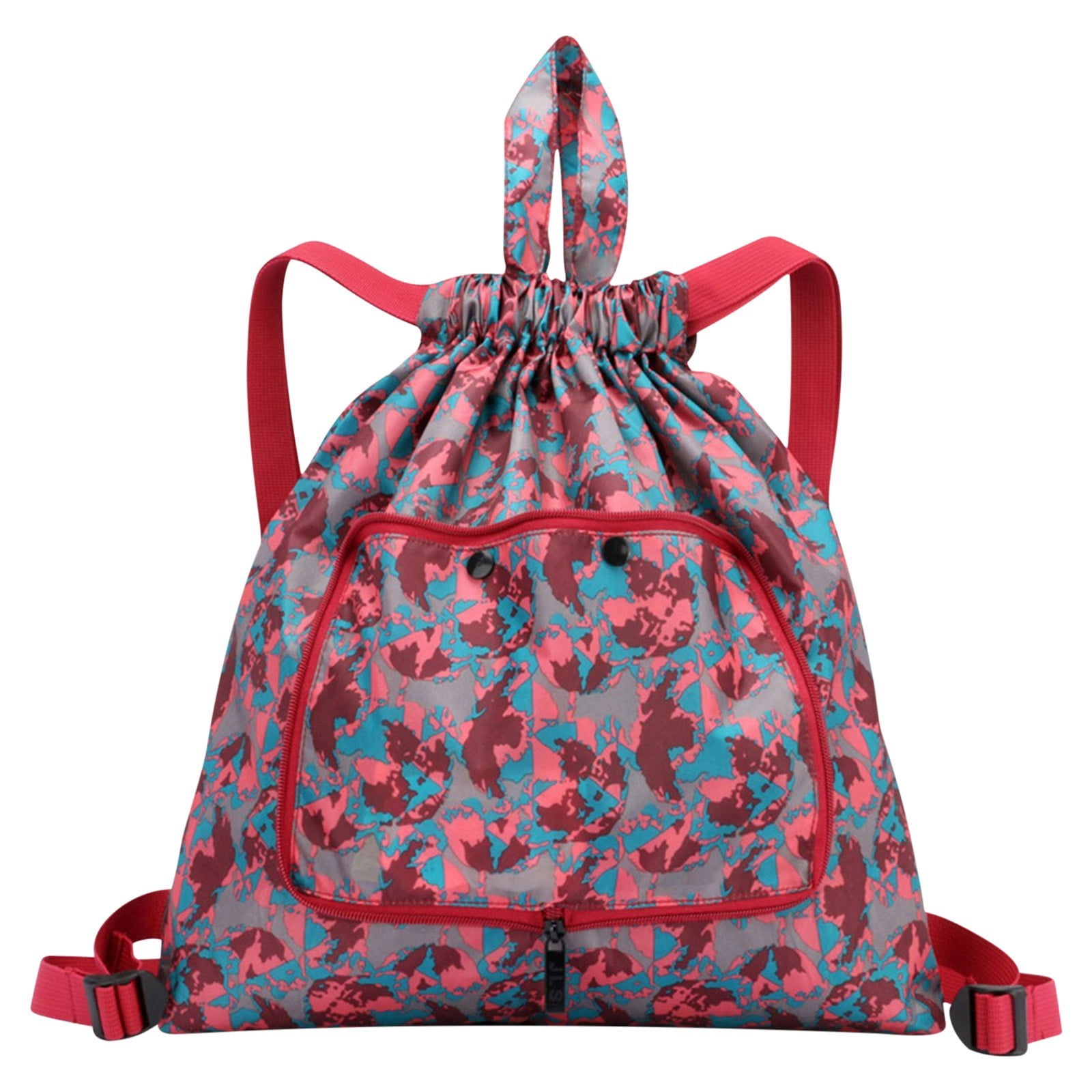 School Supplies for Kids Foldable Large Capacity Travel Backpack Drawstring Pocket Ultra Light Nylon Cloth Multifunctional Print Foldable Bag Organizer School Supplies College