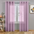 thumbnail image 1 of Rvkxad Semi Sheer Window Curtains, 98 Inch Grommet Linen Curtain Panels for Living Room, Sheer Drapes, Light Filtering Curtains, 1 of 7