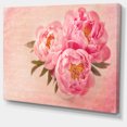 thumbnail image 2 of Fleurs de Pivoine contre Dos Griffonné - Impression sur Toile Florale, 2 of 4