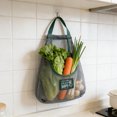 thumbnail image 2 of Storage Bag Organizer Mesh Hanging Kitchen Produce Holder For Onions Garlic Potatoes Ginger 41 cm x 30 cm Gray Nylon, 2 of 6