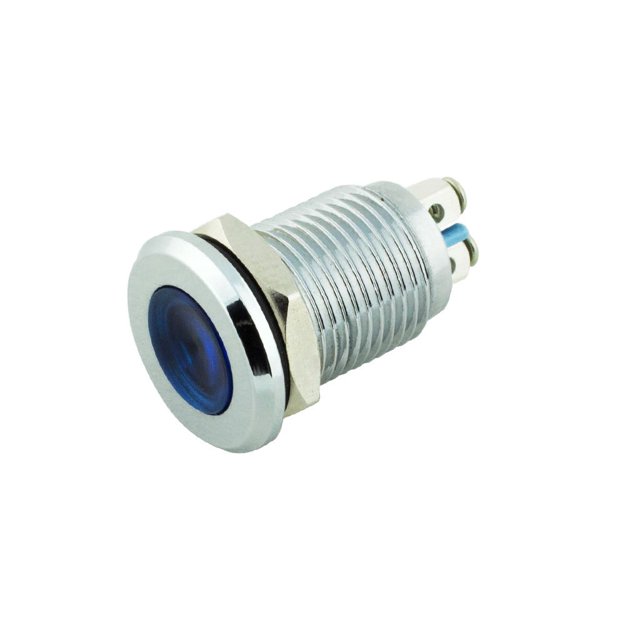 Alpinetech Lampe de Tableau de Bord Personnalisée avec Indicateur Métallique LED 12mm Bleu