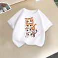 thumbnail image 2 of Girls Tops Short Sleeve Animals Graphic Tees Summer T Shirts Crewneck Shirts Tees White 4-6 Years, 2 of 4