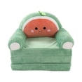 thumbnail image 2 of 2 In 1 Kids Sofa Fold Out, Wide Armrest And Zipper Design, Soft Plush Material, Cartoon Foldable Kids Sofa for Reading, Relaxing, Playing or Sleeping, 2 of 8