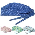 thumbnail image 4 of MesaSe Floral Letter Print Dust Proof Chef Scrub Cap  Bouffant Adjustable Hat, 4 of 10