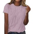 thumbnail image 2 of Wiyuqeen T-Shirts Décontractés à Rayures pour Femmes, Classiques et Confortables, Col Rond, Manches Courtes, Hauts Amples, Tunique d'Été, T-Shirts Graphiques Mode pour Petites Femmes 2024, 2 of 4