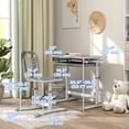thumbnail image 3 of Qaba Ensemble Bureau et Chaise pour Enfants à Hauteur Réglable avec Plateau Inclinable, Gris, 3 of 10