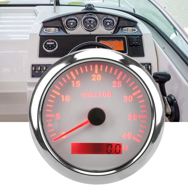 Tacho Gauge, 4000RPM 85mm 9-32V Car Tachometer Low Power Consumption Anti Fog For RV For Yachts