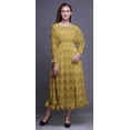 thumbnail image 2 of Bimba Ikat Robe Maxi à Volants Longue en Coton pour Femmes, Bohème Renaissance à Smocks - Petit, 2 of 5