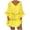 Yellow, variant on Black of Friday Women's Plus Size Babydoll Oversize Long Bouse Mini Dress Solid Color Eyelet Tees Summer Tops Woman Dressy Vintage Button Down V Neck T Shirt 3/4 Sleeve Western Shirts Tunic Yellow XL