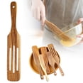 thumbnail image 1 of Slender Mixing Stick Suitable For Mixing Retrieving Ingredients From The Bottom Of The Jar Dough Beater Long Handled Wooden Spatula Kitchen Tool Suitable, 1 of 8