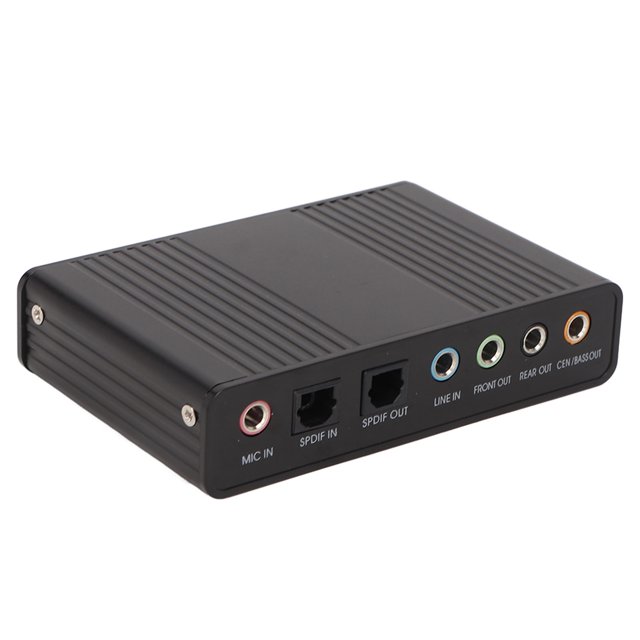 USB Sound Card, 6 Channel External Sound Card For PC Laptop Computer, 48kHz Sampling Rate USB , Analog And Digital Audio Equipment