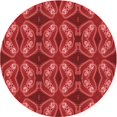 thumbnail image 1 of Ahgly Company Tapis d'Intérieur Ronds Transitionnels Rouges Lavables à la Machine, 3 Pieds Rond, 1 of 7