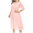 thumbnail image 1 of LLYwey Aubaines Robes de Soirée Grande Taille Femmes Mode Col en V Fente Petite Traîne Robe Longue Robe de Fête Robe Complète Nouvelles Robes Formelles Roses TG, 1 of 5