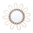 thumbnail image 1 of Decorative Wall Mirror Rattan Boho Mirror for Entryway Apartment Living Room 31cm, 1 of 8