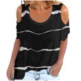thumbnail image 1 of Birdeem Fashion Woman Round Neck Printing Short Sleeve T Shirt Blouse Tops Sweatshirt, 1 of 5