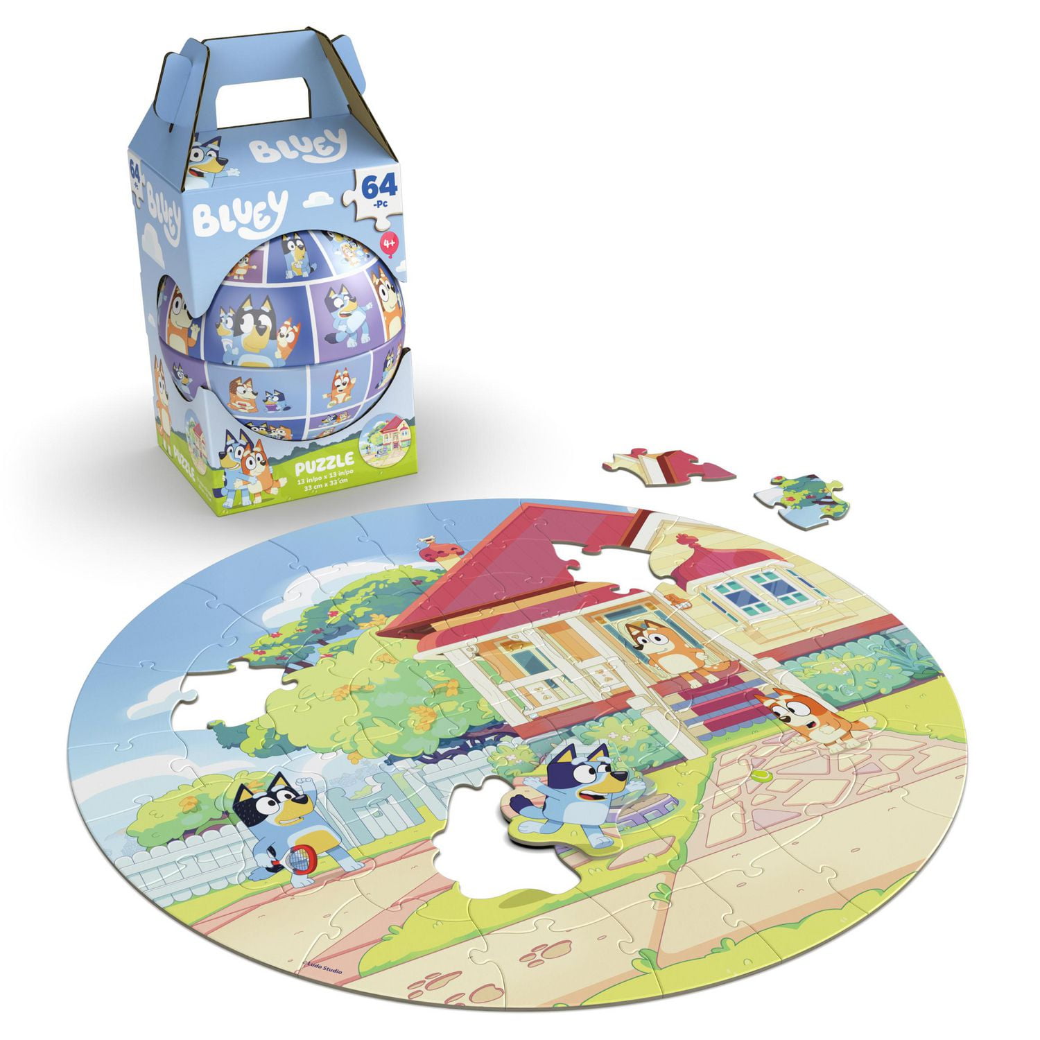 Bluey, sphère de puzzle de 64 pièces