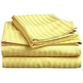 thumbnail image 1 of 700 Thread Count 100% Egyptian Cotton 4-Piece Bed Sheet Set (1 Flat, 1 Fitted Sheet, 2 Pillow Covers) 15 Inches Deep Pocket Size Stripe Pattern, 1 of 5