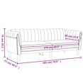 thumbnail image 4 of vidaXL Sofa 3 Places Brun Cuir Suédé Synthétique, 4 of 5