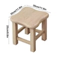 thumbnail image 3 of Wooden Stool for Adults, 12 Inch Heavy Duty Wooden Plant Stool, Solid Wood Small Stool Household Living Room Coffee Table Short Stool Small Wooden Stools, 3 of 6