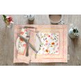 thumbnail image 2 of Vargottam Napperons - Napperon pour Table à Manger, Ensemble de 4 - Serviette en Coton Imprimée et Réversible - Napperons d'Intérieur pour Table de Salle à Manger à la Maison et en Cuisine - Floraux (Pêche), 2 of 5