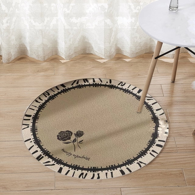TIMIFIS Bathroom Rugs Round Carpet Living Room Coffee Table Blanket Bedroom Bedside Blanket Cloakroom Rocking Chair Floor Mat Bath Mat